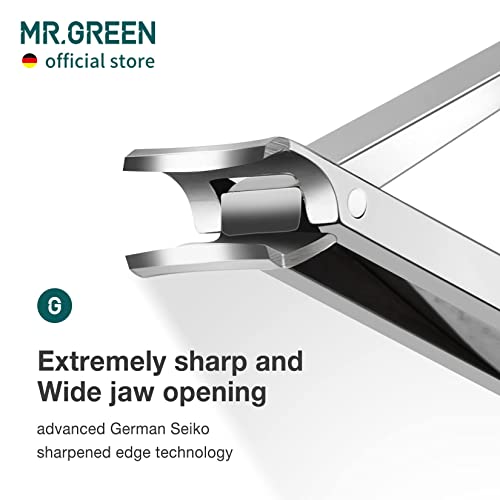 MR.GREEN Collapsible Nail Clippers Small and Thin Portable Travel Nail Scissors Cutter Stainless Steel Manicure Tools with Nail Files (Brown Leather Case+ Iron Box) - size: Brown Leather Case + Iron Box