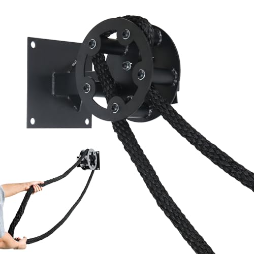 Resistance Trainer Machine, TANBOXMMA Wall-Mount Pulley Rope Trainer with 3-Level Adjustable Resistance Training Machine for Upper Body Workout at Home - style: Pulley Rope Trainer