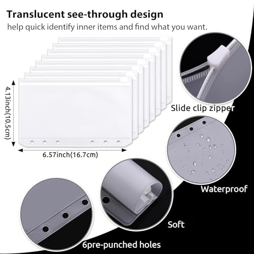 SKYDUE Budget Binder, Money Saving Binder with Zipper Envelopes, Cash Envelopes and Expense Budget Sheets for Budgeting (Mabblepink) - color: Mabblepink
