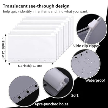 SKYDUE Budget Binder, Money Saving Binder with Zipper Envelopes, Cash Envelopes and Expense Budget Sheets for Budgeting (Mabblepink) - color: Mabblepink