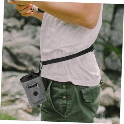 Yardwe Rock Climbing Gear Oxford Chalk Pouch Slip Gymnastics Chalk Bag Portable Training Pouch Zippered Pocket