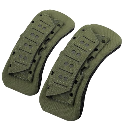 2 Pack Shoulder Strap Pad for Tactical Vest, Breathable Backpack Strap Pads Bag Strap Soft Mesh Cushion Pads for Plate Carrier, Chest Rig, Sling Bag, Duffle Bag - color: Green