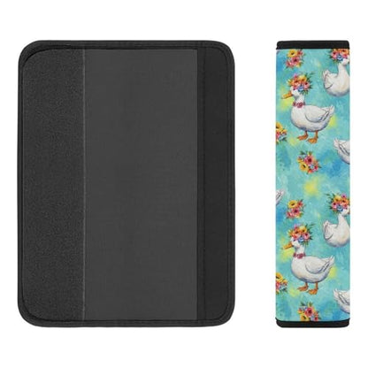 2 Piece Flowers Duck Floral Car Seat Straps Shoulder Pads Universal Fit Automotive Seat Belt Protector for Kids, Car Seats Pushchair Strollers High Chair Pushchair - color: Pattern 669