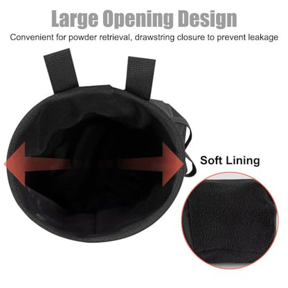 DONGKER Climbing Chalk Bag,Drawstring Bouldering Chalk Bag Bucket with Adjustable Belt & Zippered Storage Pockets for Rock Climbing Bouldering - color: yellow