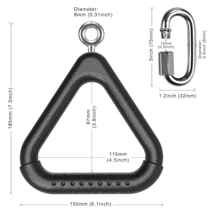Dolibest Monkey Bars Trapeze Bar Kids Monkey Bars Playground Trapeze Bar Rings Swing Sets for Backyard with Monkey Bars Ninja Course for Kids Outside Playset Monkey Bars (2Pcs), Black - color: Black1-2 Pack
