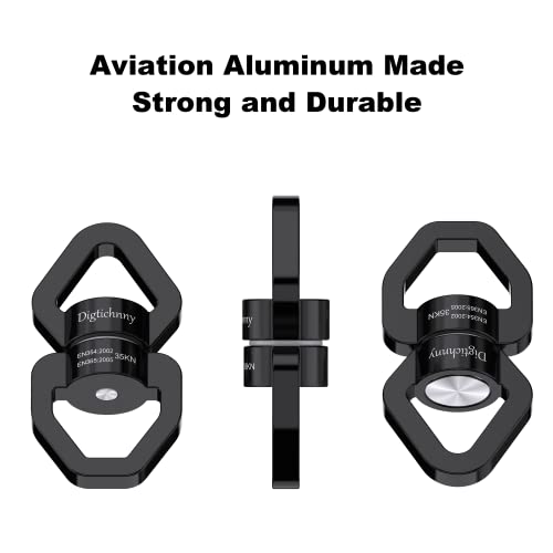 35KN Swing Swivel with Swivel Carabiner, Black, 1 Pack | For hanging chairs, aerial yoga, hammocks, tire swings, kids' swings, gym rings, web tree swings, smooth rotation - color: Black, size: 1 pack with carabiner