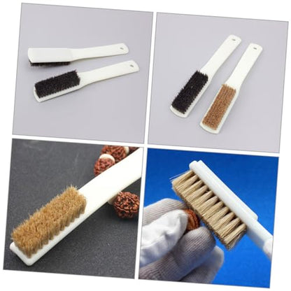 Veemoon 4pcs Rock Climbing Brush Thick Boar Hair Bristles and Sturdy Handle for Cleaning of Climbing Holds and Rocks Portable Walnut Cleaning Tool