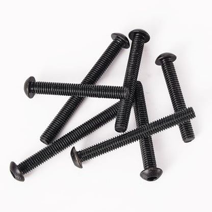 M6-1.0 Button Head Socket Cap Bolts Screws - 30/35/40/45/50mm Length Kit, 10.9 Grade Alloy Steel, Allen Drive, Black Oxide Finish, Full Thread, 50-Piece Set - size: 12.9-Button-M6-30-50mm