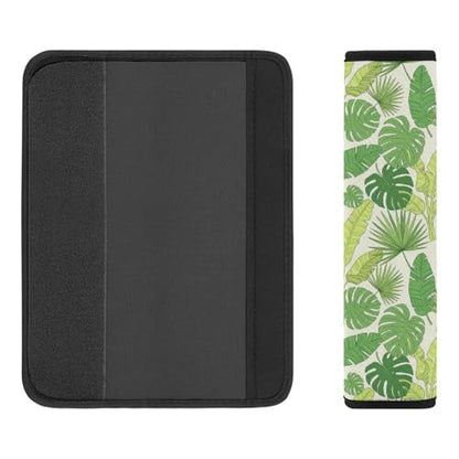 Breathable Seat Belt Shoulder Pad for Adults And Children, Stroller Pushchair High Chair, 2 Pack Tropical Monstera Leaf Botanical Palm Leaves Branch Hawaiian Neck Strap Covers Easy Install (No Tool) - color: Pattern 1255
