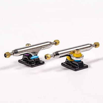 Fingerboard Trucks with Upgraded Urethane Bushings and Pivot Cup,34mm 32mm Width,Normal Kingpin (Black, 32mm) - color: Black, size: 32mm