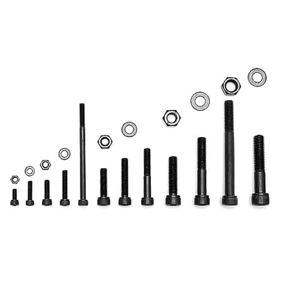 434PCS M5 M6 M8 M10 M12 Metric Bolt Assortment 12.9 Grade Cylindrical Head Screws Nuts and Washers Hex Socket Head Cap Machine Screws Kit - color: X14-large-434 M5 M6 M8 M10 M12 Socket Cap（Black)