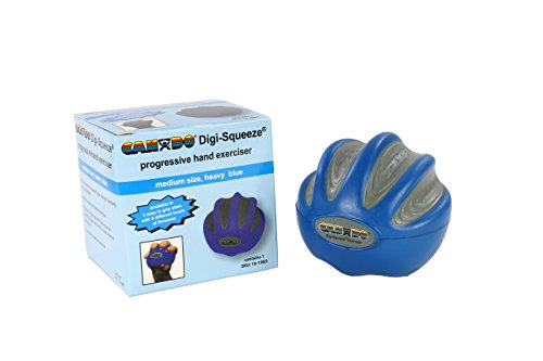 FEI 10-1983 Fabrication Cando Digi-Squeeze Hand/Finger Exerciser, Heavy, Blue, Medium - color: Blue: Firm, size: Medium