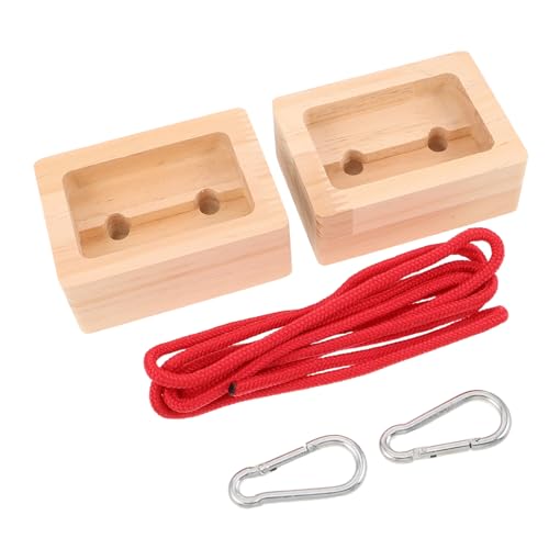 2pcs Wooden Climbing Hangboard for Finger Strength Training with Modular Design, Simulated Finger Hold Exerciser for Indoor and Outdoor Climbing Practice