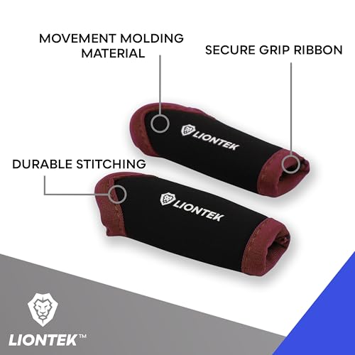 LIONTEK Single Finger Sleeve Pair - Sports Compression Finger Sleeve for BJJ, MMA, Basketball, Weight Lifting, and More - size: Large