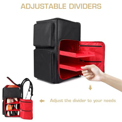 Gatycallaty Sneaker Bag Travel Shoes Duffel Bag Carry On Adjustable Compartment for Workout Travel Gym (Red) - color: Red