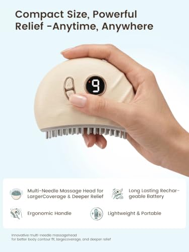 TMJ Relief Products Jaw, TMJ Relief Massager, Vibration and Heating, Ergonomic Multi-Needle Design TMJ Massage Tool, Effective Jaw & Neck Pain, Grinding and Clenching Teeth Relief - White