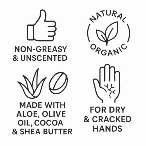 Farmhands Natural & Non-Greasy Hand Cream for Dry, Cracked Hands - No Added Fragrance, Fast-Absorbing for Working Hands - Repairing Skincare - Aloe - Non GMO - 2oz Tin