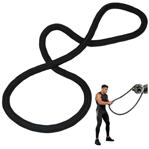 Resistance Trainer Machine, TANBOXMMA Wall-Mount Pulley Rope Trainer with 3-Level Adjustable Resistance Training Machine for Upper Body Workout at Home - style: Replacement Rope