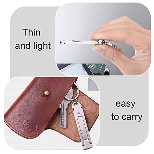 Nail Clippers Professional Heavy Duty with Keychain for Thick Nails Toenails Men Women Folding Nail Cleaning Tools