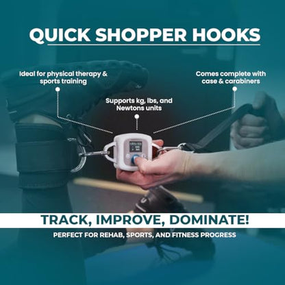 EasyForce® Digital Dynamometer - Precision Muscle Strength Assessment for Rehabilitation, Clinically Proven Accuracy, Monitoring Progress, Measure Grip Strength for Fitness and Health.