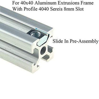 15pcs 4040 Series Sliding T Nuts Metric M4 Thread Slide in Hammer Head T-Nut for Standard 8mm T-Slot Aluminum Extrusion Profile （4040 Series M4） - size: 4040 Series M4