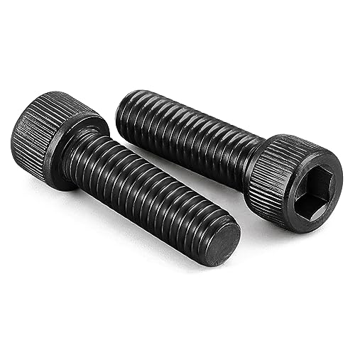 M5 x 25mm Socket Head Cap Screws, Grade 12.9 Alloy Steel Black Oxide, Allen Socket Drive, Full Thread, Pack of 50 - size: M5 x 25mm