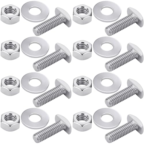 8 Sets 5/16-18 T-Bolts, Nuts, and Washers Compatible with G3, Marine Hardware, Polarkraft, Ambush, and Mirrocraft Boat Rails