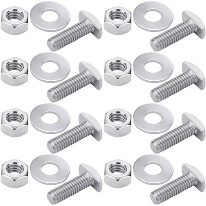 8 Sets 5/16-18 T-Bolts, Nuts, and Washers Compatible with G3, Marine Hardware, Polarkraft, Ambush, and Mirrocraft Boat Rails