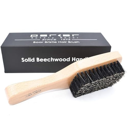 Parker Boar Bristle Hair Brush with Beechwood Handle | Natural Boar Bristles Distribute Oils, Smooth Hair And Gently Stimulate The Scalp; Ideal For Short, Fine Or Thinning Hair.