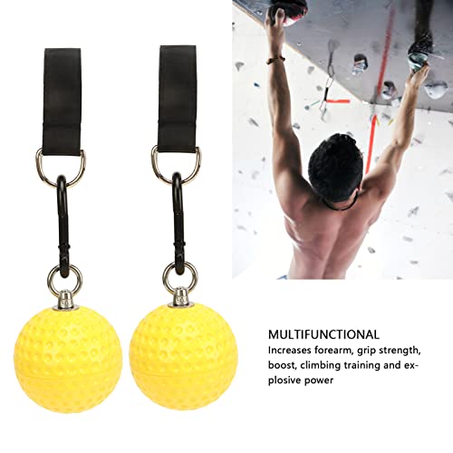 Pull Up Ball Grip, Climbing Pull Up Power Ball Hold Grips, Climbing Ball Handles with Straps for Bouldering Strength Training Fitness
