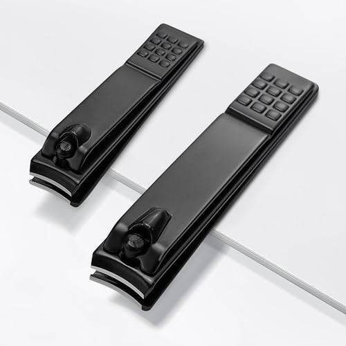 2 Pack Ultra-Sharp Heavy-Duty Nail Clipper Set - Professional Fingernail & Toenail Clippers for Men & Women