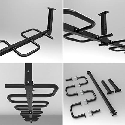 Wall-Mounted Pull-Up Bars/Climbing Frames， Steel Heavy Duty Exercise Bars， Home Gym Strength Training Equipment， - size: 285CM