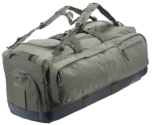 Large Duffle Bag Duffel Pack with Backpack Shoulder Straps and Shoes Compartment 105L for Sports Travel Hunting Camping. - color: Olive Green