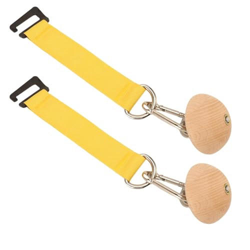 Naroote Pull Up Grip Ball, Wood Half Sphere Rock Climbing Holds for Strength Training, Durable Beech Wood Iron Faux Nylon Portable 75mm, Ideal for Home Gym Workout