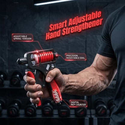 Ergonomic Adjustable H-Shaped Grip Hand Trainer, 2026 Upgraded Grip Strength Trainer Adjustable Resistance 11-363 Pounds (5-165 Kilograms), Strengthen the Wrist, Forearm and Fingers - color: Black