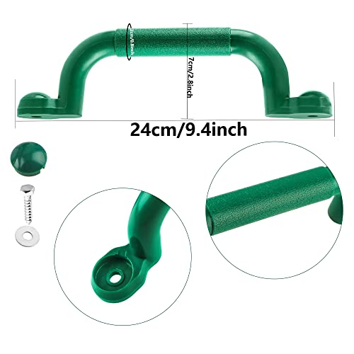 12 Pcs Playground Safety Handles Plastic Grab Handle Playhouse Safety Hand Grips Playset Equipment for Kids Treehouse Playground, 2 Colors