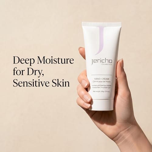 Jericho Cosmetics Hand Cream – Moisturizing & Nourishing with Aloe, Olive Oil & Dead Sea Salts – Hydrating Formula with Witch Hazel & Vitamin E – Non-Greasy, 3.4 oz - 3 Pack - style: 3 Pack