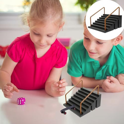Gatuida Fingerboard Ramp Kit 2Pcs Mini Skateboard Park Accessories Finger Skateboard Obstacle Toy for Kids Indoor Play 5.51X5.11X4.52In
