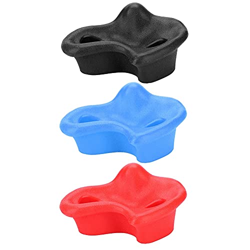plplaaoo 10PCS Plastic Rock Climbing Holds Set, DIY Tree Rock Climbing Holds for Kids & Adults Climber, Kids Indoor and Outdoor Play Set Use, Includes Mounting Screws., Rock Climbing Holds climbin - color: blue