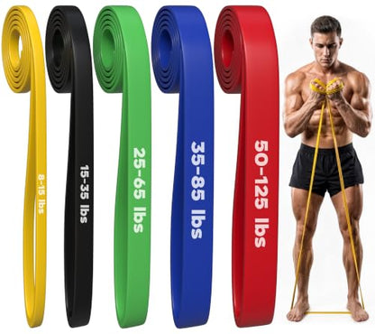 Utopia Fitness Pull Up Bands, Pull Up Resistance Bands Set of 5, Heavy Duty Pull Up Assistance Bands 8-125 lbs, Resistance Bands for Working Out, Strength Training, Physical Therapy for Men & Women