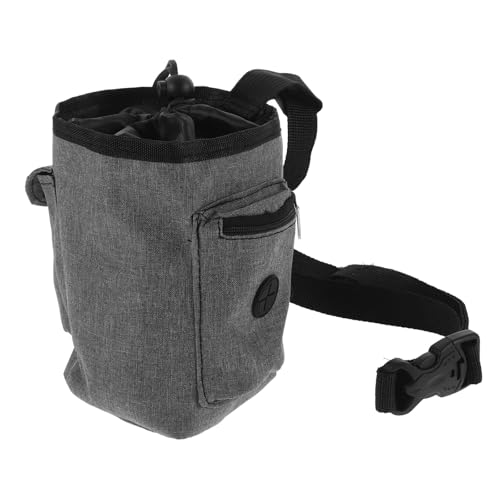 Holibanna Anti-Slip Climbing Chalk Bag with Zipper Storage Pocket for Rock Climbing Mountaineering and Fitness Workouts Oxford Cloth Lightweight Gray Waist Pouch for Outdoor Adventure