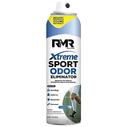 RMR Xtreme Sport Odor Eliminator Spray - Heavy-Duty Equipment, Uniform, Gym, and Shoe Deodorizer, 15 Ounces, Fragrance-Free