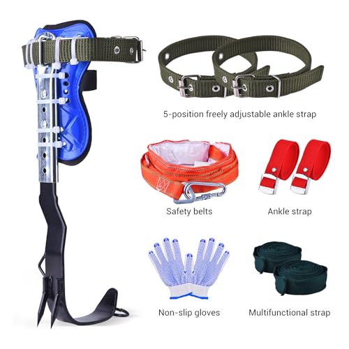 Climbing Equipment. Tree - Climbing Kits. Anti - Slip Climbing Tools with footboards. —— Forestry Operation Equipment Suitable for Rock Climbing, Tree Trimming, Hunting, and Fruit Picking. - style: Freestyle