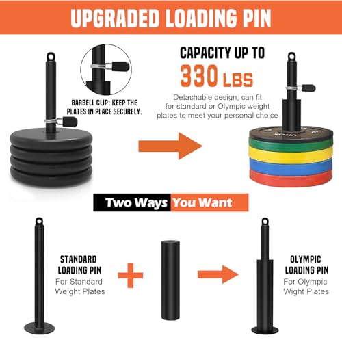 SERTT Cable Pulley System Gym, Power Rack Pulley Attachment with 2-in-1 LAT Pull Down Bar and Upgraded Loading Pin,Used for Triceps Pulldown, Biceps, Back, Shoulder - color: with Nylon Pulley