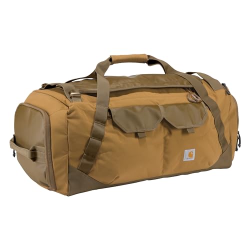 Carhartt Heavy Haul Utility Duffel Bag's, Water-Resistant Packable Bag for Jobsite, Gym, and Travel - color: Carhartt Brown, style: 75l