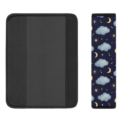 Universal Soft and Comfortable Seat Belt Cover for Adults and Children, Most Cars, 2 Pack Moon Cloud Stars Dreamy Night Sky Seat Belt Covers Cushion Neck and Shoulder Support - color: Pattern 613