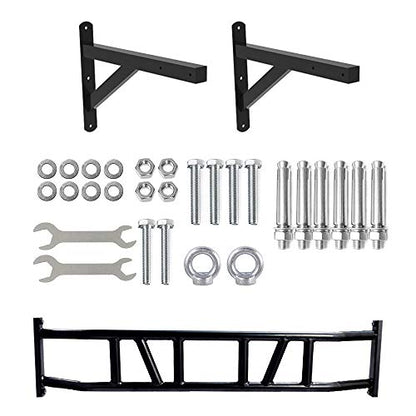 ptlsy Wall Mounted Pull Up Bar Multifunctional with Multi-grip Chin Up Bar Heavy Duty Dip Station for Home Gym Indoor Workout, Fitness Equipment, Dip Stand Supports to 440 Lbs - style: Multi Grip Style