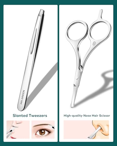 MR.GREEN Manicure Kit 10-in-1, German Stainless Steel Nail Clipper Set | Professional Personal Nail Kit Manicure Pedicure Set, Portable Grooming Kit with Exquisite Travel Leather Case for Men Women - size: 10 in 1
