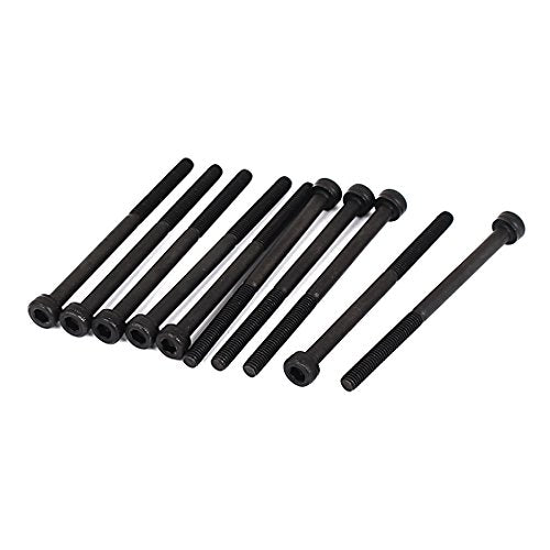 uxcell M3x45mm 12.9 Alloy Steel Hex Socket Screws Partially Threaded Bolt Black 10Pcs - size: M3x45mm