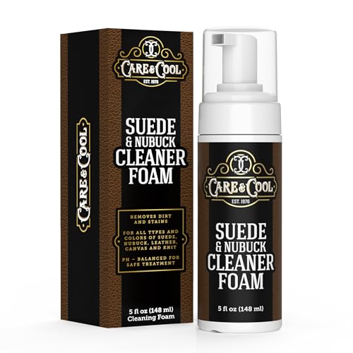 Care & Cool Suede and Nubuck Cleaner Foam Kit (5 oz) - Revitalizes and Refreshes Shoes, Boots, Clothes, and Furniture - style: Foam Cleaner